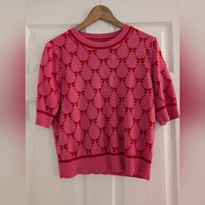 Amazon Women's Pink and Red Sweater